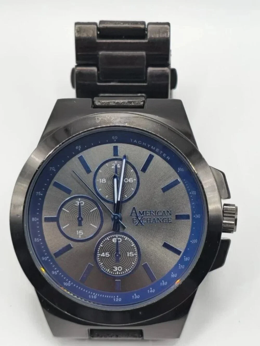 American Exchange Men's Gunmetal Quartz Watch Set 9709U-42-D30